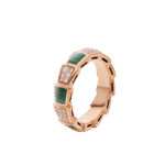[Eternal Jewelry]SERPENTI RING PINK GOLD MALACHITE DIAMOND PAVED 4MM - Image 2