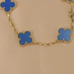 [Eternal Jewelry]CLOVER 5 MOTIFS BLUE AGATE BRACELET - Image 6