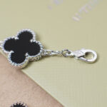[Eternal Jewelry]CLOVER 5 MOTIF ONYXS  BRACELET SILVER - Image 6