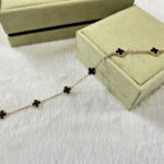 [Eternal Jewelry]CLOVER 6 MOTIF  ONYXS BRACELET - Image 5