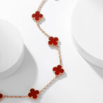 [Eternal Jewelry]CLOVER 10 MOTIFS CARNELIAN NECKLACE - Image 14