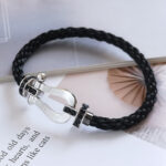 [Eternal Jewelry]FORCE LARGE HORSESHOE BLACK DIAMOND BRACELET SILVER - Image 16