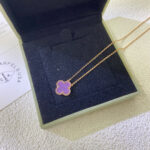[Eternal Jewelry]CLOVER 15MM  PURPLE VIOLET NECKLACE - Image 3