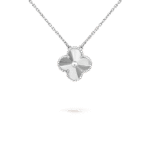 [Eternal Jewelry]CLOVER 15MM LASER NECKLACE SILVER