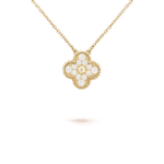 [Eternal Jewelry]CLOVER 15MM DIAMOND SINGLE FLOWER NECKLACE