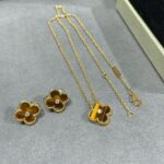 [Eternal Jewelry]CLOVER 15MM DIAMOND AND YELLOW TIGER'S EYE AGATE necklace - Image 6
