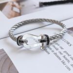 [Eternal Jewelry]FORCE LARGE HORSESHOE BLACK DIAMOND BRACELET SILVER - Image 17