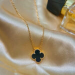 [Eternal Jewelry]CLOVER 15MM BLACK ONYX SINGLE FLOWER NECKLACE - Image 5
