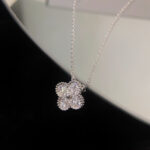 [Eternal Jewelry]CLOVER 15MM DIAMOND SINGLE FLOWER NECKLACE - Image 5