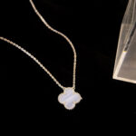[Eternal Jewelry]CLOVER 15MM BLUE CHALCEDONY NECKLACE SILVER - Image 9
