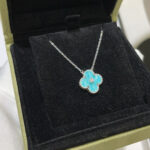 [Eternal Jewelry]CLOVER 15MM DIAMOND SVRES PORCELAIN  NECKLACE SILVER - Image 6