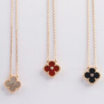 [Eternal Jewelry]CLOVER 15MM DIAMOND CARNELIAN NECKLACE - Image 7