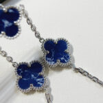 [Eternal Jewelry]CLOVER 5 MOTIF PIETERSITE SILVER BRACELET - Image 4