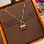 [Eternal Jewelry]CONSTANCE RED PEDANT PINK GOLD NECKLACE - Image 2