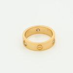 [Eternal Jewelry]LOVE RING 5.5MM 3 DIAMONDS PINK GOLD - Image 3