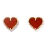 [Eternal Jewelry]HEART CARNELIAN STUD EARRINGS - Image 2