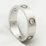 [Eternal Jewelry]LOVE RING 5.5MM 6 DIAMONDS SILVER