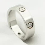 [Eternal Jewelry]LOVE RING 5.5MM 3 DIAMONDS SILVER