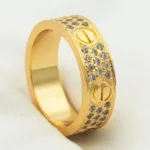 [Eternal Jewelry]LOVE RING 5.5MM DIAMONDS PAVED