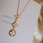 [Eternal Jewelry]COLOR BLOSSOM LARIAT NECKLACE PINK GOLD WHITE MOTHER PEARL AND DIAMOND - Image 8