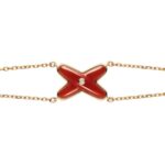 [Eternal Jewelry]JEUX BRACELET CARNELIAN PINK GOLD 1 DIAMOND