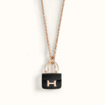 [Eternal Jewelry]CONSTANCE BLACK PEDANT PINK GOLD NECKLACE - Image 2