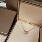 [Eternal Jewelry]SERPENTI PINK GOLD NECKLACE DOUBLE RING DIAMOND - Image 3