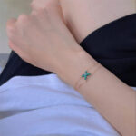 [Eternal Jewelry]JEUX BRACELET MALACHITE PINK GOLD 1 DIAMOND - Image 5