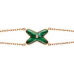 [Eternal Jewelry]JEUX BRACELET MALACHITE PINK GOLD 1 DIAMOND