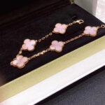 [Eternal Jewelry]CLOVER 5 MOTIFS Pink  AGATE  BRACELET - Image 8