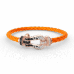 [Eternal Jewelry]FORCE LARGE HORSESHOE BLACK WHITE DIAMOND BRACELET ROSE GOLD - Image 5