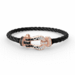 [Eternal Jewelry]FORCE LARGE HORSESHOE BLACK WHITE DIAMOND BRACELET ROSE GOLD - Image 8