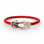 [Eternal Jewelry]FORCE LARGE HORSESHOE BLACK WHITE DIAMOND BRACELET ROSE GOLD - Image 9