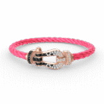 [Eternal Jewelry]FORCE LARGE HORSESHOE BLACK WHITE DIAMOND BRACELET ROSE GOLD - Image 11