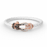 [Eternal Jewelry]FORCE LARGE HORSESHOE BLACK WHITE DIAMOND BRACELET ROSE GOLD - Image 14