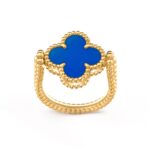 [Eternal Jewelry]CLOVER RIVERSIBLE BLUE AGATE RING - Image 2