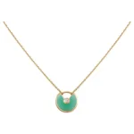 [Eternal Jewelry]AMULETTE GOLD MALACHITE NECKLACE - Image 2