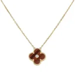 [Eternal Jewelry]CLOVER 15MM DIAMOND AND YELLOW TIGER'S EYE AGATE necklace - Image 2