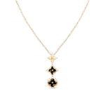 [Eternal Jewelry]STAR AND SUN ONYX PINK GOLD NECKLACE - Image 2