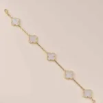 [Eternal Jewelry]CLOVER  5 MOTIF WHITE MOP BRACELET - Image 8