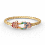 [Eternal Jewelry]FORCE LARGE HORSESHOE  COLORED DIAMOND BRACELET ROSE GOLD - Image 3