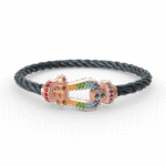 [Eternal Jewelry]FORCE LARGE HORSESHOE  COLORED DIAMOND BRACELET ROSE GOLD - Image 4