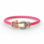 [Eternal Jewelry]FORCE LARGE HORSESHOE  COLORED DIAMOND BRACELET ROSE GOLD - Image 9