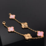 [Eternal Jewelry]CLOVER BRACELET 5 MOTIF PINK AND PINK GOLD - Image 2