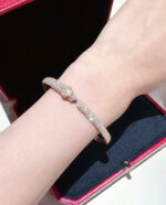 [Eternal Jewelry]PANTHERE FULL DIAMOND OPEN BRACELET - Image 9