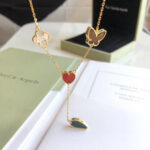 [Eternal Jewelry]LUCKY SPRING 4 MOTIFS ROSE GOLD NECKLACE - Image 3