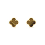 [Eternal Jewelry]CLOVER MEDIUM 1 MOTIFS TIGER EYE EARRINGS - Image 2