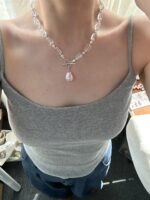 Floating Light | Natural Crystal Baroque Pearl High-End Custom Necklace - Image 2