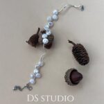 Soft Haze Collection | Geometric Wave Baroque Pearl Bracelet - Image 3