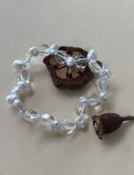 Floating Light | White Crystal Baroque Pearl Bracelet